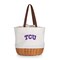 Picnic Time Family Of Brands NCAA TCU Horned Frogs Coronado Canvas and Willow Basket Tote - Picnic Bag 203-00-187-844-0 - alternate 1