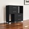 Homeroots 35" Black Four Drawer Dresser With Open Cubby Space 544009 - alternate 1