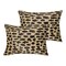 Homeroots Set of Two 12" X 20" Brown and Black Leopard Cowhide Lumbar Throw Pillows, 2PK 544651 - alternate 5