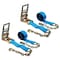 Mytee Products 2PK 3inx30ft Ratchet Strap w/Chain Anchor 5000 Lbs WLL for Flatbed Trailer - Blue, 2PK RS330C-Bx2 - alternate 1