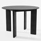 Homeroots 42" Black Solid Wood Round Top Dining Table 712175 - alternate 6