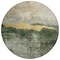 Homeroots 8' Fern Green Gold And Gray Round Abstract Washable Indoor Outdoor Area Rug 603007 - alternate 9