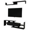 Leisuremod Surrey TV Stand with MDF Shelves and Bookcase, Ebony STS60BL - alternate 8