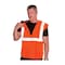 Pip ANSI Type R Class 2 Three Pocket Solid Breakaway Vest 302-5PVOR-XL - alternate 4