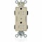 Leviton Straight Blade Receptacle, 5-15R, 15 A, 125V AC, Surface Mount, Self-Grounded MT162-2I - alternate 1