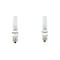 Bulbrite KX-2000 120V T3 Light Bulbs, Frost Glass, Mini-Candelabra E11 Screw Base, 20W, 2700K, 2PK 861193 - alternate 1