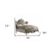 Homeroots 76" X 95" X 73" Vintage Gray Pu Bone White Wood Poly Resin Upholstery Queen Bed 348179 - alternate 6