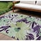 Homeroots 10' X 14' Purple And Lavender Floral Washable Indoor Outdoor Area Rug 610997 - alternate 1