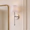 Jonathan Y Olivia 6.5 in. 1-Light Contemporary Traditional Candlestick Metal/Crystal LED Vanity Light w/Fabric JYL9920D - alternate 10
