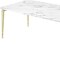 Homeroots 71" White and Gold Marble and Metal Dining Table 534373 - alternate 9