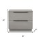 Homeroots 20" Light Gray Wood Two Drawer Nightstand 719560 - alternate 6