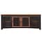 Homeroots 79" Black Solid Wood Cabinet Enclosed Storage Distressed TV Stand 528711 - alternate 1