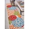 Homeroots 8' Ivory Green Blue Red And Orange Floral Indoor Outdoor Runner Rug 546672 - alternate 9
