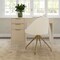 Martha Stewart Sora Upholstered Stationary Office Chair in Off White/Polished Brass CH-222119-CR-GLD-MS - alternate 9