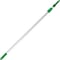 Unger 96" Threaded Telescoping Pole, 7/8 in Dia, Silver/Green, Aluminum/Plastic EZ250 - alternate 1