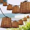 Jonathan Y Quinn 10-Light 10 ft. Classic Vintage LED G40 Square Bamboo Shaded String Lights, Brown JYL8707A - alternate 9