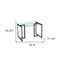 Homeroots 47" Clear And Black Glass And Metal Dining Table 568208 - alternate 5