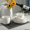 Dinewares Perlaceo Luxurious Collection of 12-Piece White with Gold Rim Bone China Dinnerware Set - QI004761.12 - alternate 10