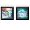 Homeroots Set Of Two Mermaids 2 Black Framed Print Wall Art, 2PK 406126 - alternate 1
