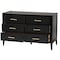 Baxton Studio Primrose Mid-Century Black Fluted Wood 6-Drawer Dresser 249-13822-ZORO - alternate 10
