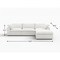 Homeroots 120" White Linen Blend Modular Sofa With Ottoman And Storage 714563 - alternate 6
