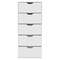 Homeroots 18" White Five Drawer Standard Chest 544039 - alternate 1