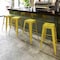 Flash Furniture 4PK 30"H Backless Distressed Yellow Metal Barstool 4-ET-BT3503-30-YL-GG - alternate 10
