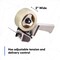Scotch Handheld Tape Dispenser, 2 in Max. Tape Width, 3 in Tape Core Dia., Pistol, Metal, Plastic, Gray, Tan H180 - alternate 9
