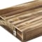 Homeroots 20in Brown Distressed Wood Handmade Serving Tray With Rope Handles 399628 - alternate 5