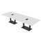 Skutchi Designs Rectangle Conference Table With Power Unit, 48 in W, 120 in L, White HAR-REC-48X120-DOU.BK-WA7976-EBLK - alternate 1