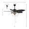 Jonathan Y Poinciana 52" 3-Light Coastal Bohemian Iron/Wood Palm Leaf LED Ceiling Fan with Pull Chain, Black JYL9720A - alternate 13