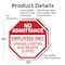 Signmission No Admittance Employees Only Vendor, 10 inch X 10 inch, Aluminum Metal Signs, 2PK OC-A-2PACK-10-74 - alternate 6