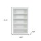 Homeroots 77" Antiqued White Solid Wood Five Tier Bookcase 523195 - alternate 10