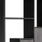Homeroots 69" Black Wood Ten Tier Geometric Bookcase with Three Doors 630390 - alternate 5