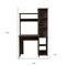 Homeroots 39" Dark Brown Wood Writing Desk and Bookshelf Set 535146 - alternate 5
