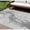 Homeroots 9' X 12' Gray And Silver Abstract Washable Indoor Outdoor Area Rug 611310 - alternate 1