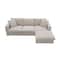 Homeroots 65" Beige Fabric Modular Sleeper Sofa With Ottoman 568297 - alternate 13