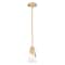 Z-Lite Aimie 1-Light Pendant with Rod, 6 in W, Modern Gold 828P6-ROD-MGLD - alternate 1