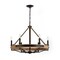 Vidalite Savannah 6-Light Rustic Farmhouse Style Chandelier, Natural Brown & Black Pendant Chandelier Light CE1013045 - alternate 1