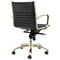 Homeroots Black and Gold Steel and Faux Leather Adjustable Swivel Rolling Conference Office Chair 544963 - alternate 9