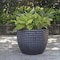 Deroma Bayfield 11.6'' Dia. Matte Black Ceramic Planter 3208219A - alternate 3