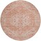 Homeroots 8' Coral And Pink Round Oriental Washable Indoor Outdoor Area Rug 603805 - alternate 9