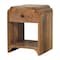Homeroots 16" Beige Solid Wood One Drawer Nightstand 651507 - alternate 18