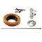 Westbrass Toilet Kit W/ 1/4-Turn nom comp Stop and Wax Ring, Lever Handle in Satin Nickel D1614TBL-05 - alternate 1