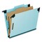 Pendaflex Hanging Classification Folders w/Dividers, Letter, 1 Divider, 2/5-Cut Exterior Tab, Light Blue, 10PK 59251 - alternate 1