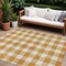 Homeroots 9' X 12' Orange And Beige Plaid Washable Indoor Outdoor Area Rug 595419 - alternate 1