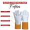 Supremeplus Grain Goatskin Leather TIG Welding Gloves with Extended Yellow Cuff, White, Size: Large, Pair 1 SP-6120 - alternate 4