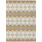 Homeroots 5' X 8' Gold Copper And Ivory Geometric Washable Indoor Outdoor Area Rug 597897 - alternate 9