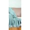 Homeroots 60" X 50" Blue Woven Cotton Throw Blanket with Fringe 516548 - alternate 7