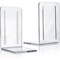 Acrimet Clear Plastic Bookends 1 Pair, Book Holder (Clear Crystal), 2PK 290.1 - alternate 1